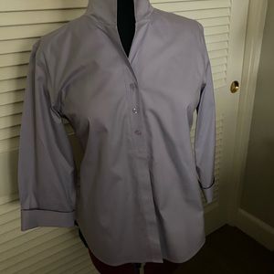 CHICOS No Iron blouse Size 2 NWT, color Wisteria